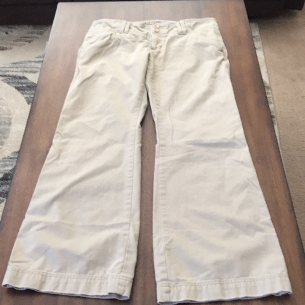 Abercrombie & Fitch Women's Boot Cut Pants in Light Khaki